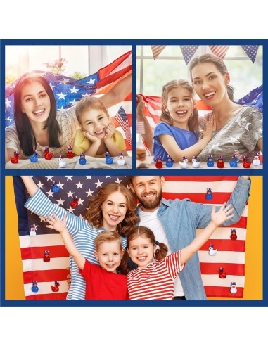 100 Mini Patos de Resina Patrióticos Memorywuu 9x9 cm