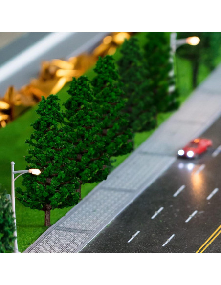 16 Mini Árboles de Pino Verde Natural JLNGTHONG para Diorama