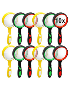 Lupas de Lectura Coloch 12 Pack 10X Vidrio 50mm Antideslizante