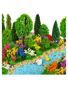 50 Piezas Árboles de Modelo MOMOONNON para Diorama 2.5g