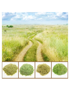 Kit de Hierba Estática Warmtree 4Pcs 3mm para Diorama