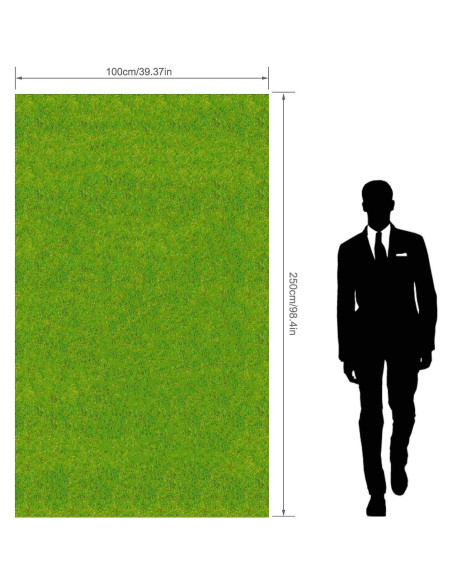 Alfombra de Césped Artificial EVEMODEL 100x250cm para Dioramas