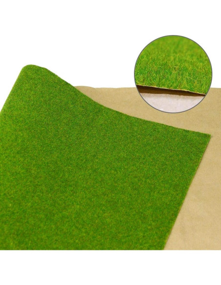 Alfombra de Césped Artificial EVEMODEL 100x250cm para Dioramas