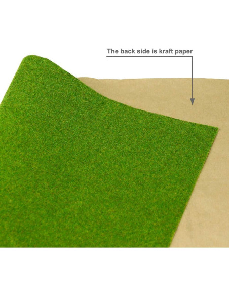 Alfombra de Césped Artificial EVEMODEL 100x250cm para Dioramas