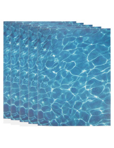 Hojas de Ondas de Agua Tofficu - 5 Stickers Azul 29.5x21cm