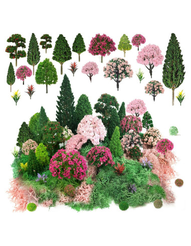 Árboles de Modelo Mixto QuarenDen 37 Piezas Decoración Verde