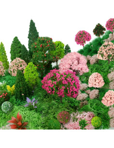 Árboles de Modelo Mixto QuarenDen 37 Piezas Decoración Verde 2