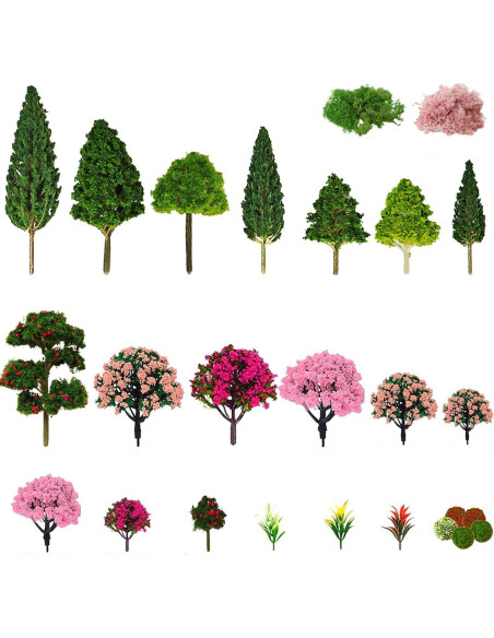Árboles de Modelo Mixto QuarenDen 37 Piezas Decoración Verde