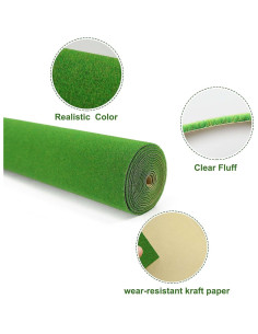 Alfombra Césped Artificial 40x200cm EVEMODEL Verde DIY 2