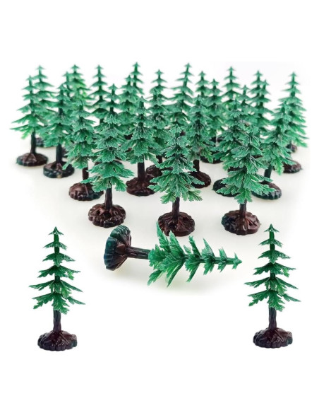 30 Piezas Árboles Miniatura de Pino Artificial FAZHBARY