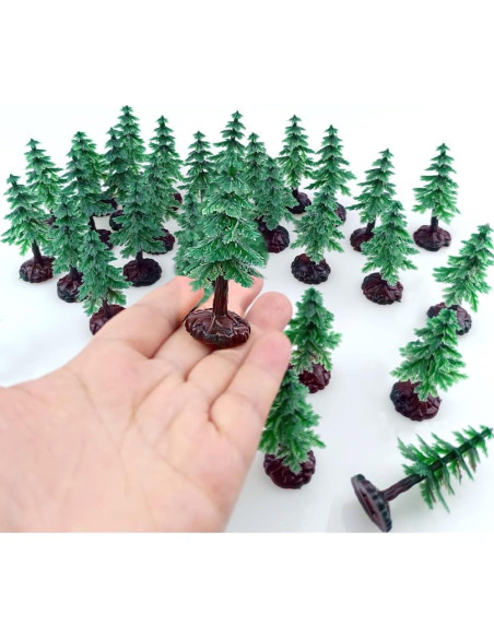 30 Piezas Árboles Miniatura de Pino Artificial FAZHBARY
