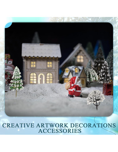 28 Árboles Miniatura Nevados Canlierr para Diorama y Manualidades
