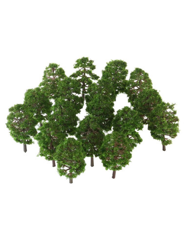 20 Árboles Artificiales Modelo Paisaje 9cm Verde BESPORTBLE