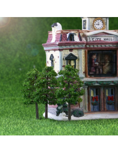 20 Árboles Artificiales Modelo Paisaje 9cm Verde BESPORTBLE 2