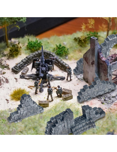 Conjunto de Paredes de Piedra Arruinadas Warmtree - Escenografía 28mm