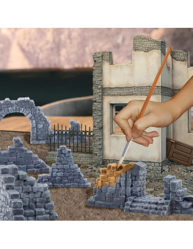 Conjunto de Paredes de Piedra Arruinadas Warmtree - Escenografía 28mm