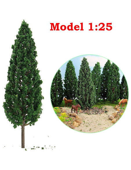 10 Árboles de Pino Cedro Mantouxixi 16cm Verde Modelo