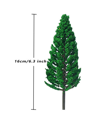 10 Árboles de Pino Cedro Mantouxixi 16cm Verde Modelo