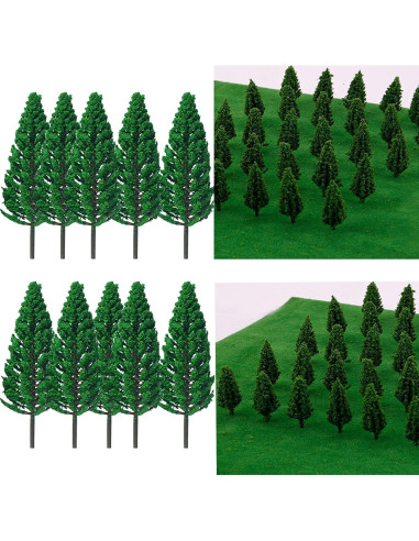 10 Árboles de Pino Cedro Mantouxixi 16cm Verde Modelo