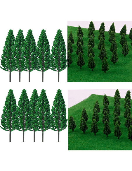 10 Árboles de Pino Cedro Mantouxixi 16cm Verde Modelo