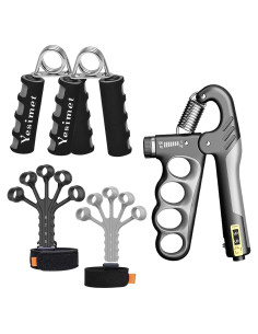 Juego de 2 Agarradores de Mano YESIMET Ajustables 10-60KG