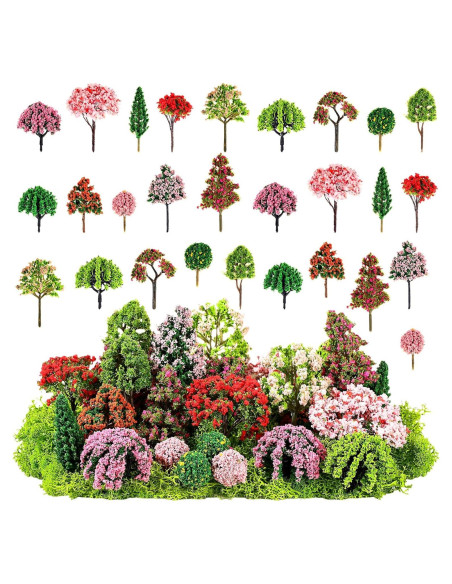 28 Piezas Mini Árboles Falsos Canlierr para Diorama Otoñal