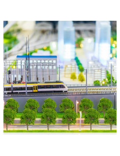 10 Árboles Miniatura Escala HO Drhomeam 9cm para Dioramas