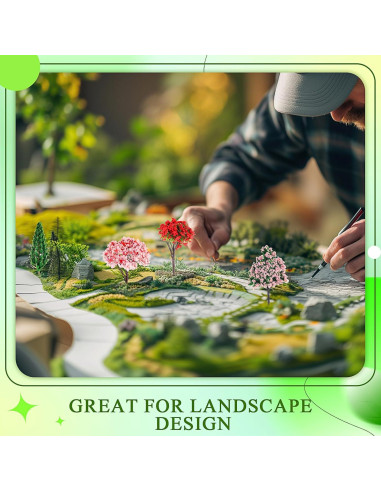 28 Piezas Mini Árboles Falsos Canlierr para Diorama Otoñal