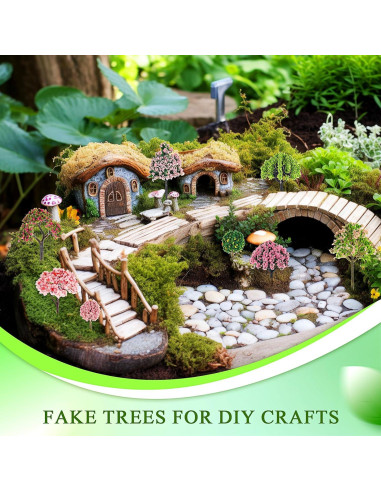 28 Piezas Mini Árboles Falsos Canlierr para Diorama Otoñal
