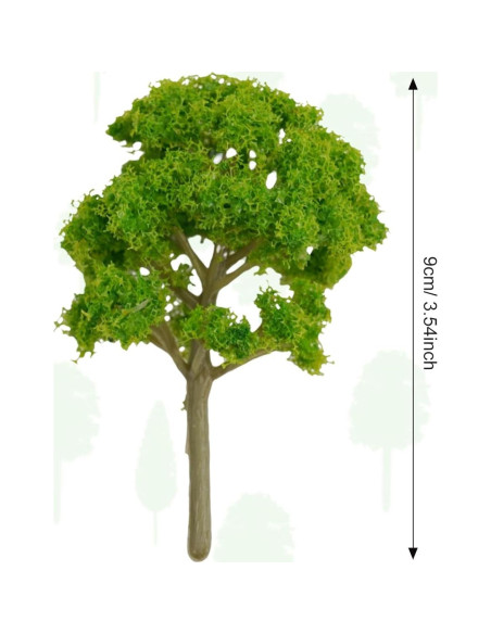10 Árboles Miniatura Escala HO Drhomeam 9cm para Dioramas