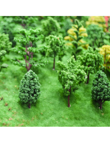 10 Árboles Miniatura Escala HO Drhomeam 9cm para Dioramas
