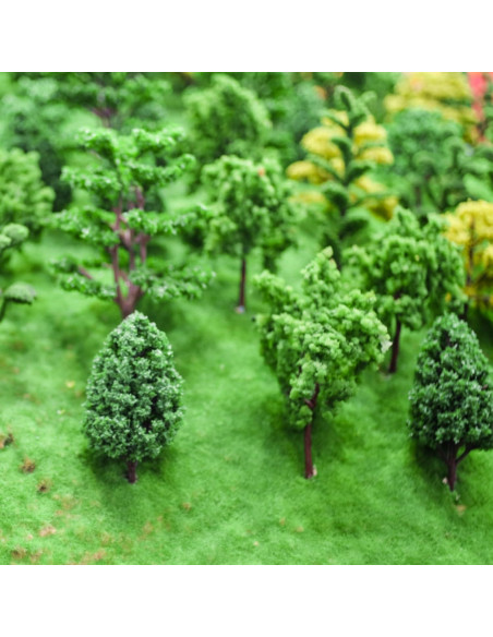 10 Árboles Miniatura Escala HO Drhomeam 9cm para Dioramas
