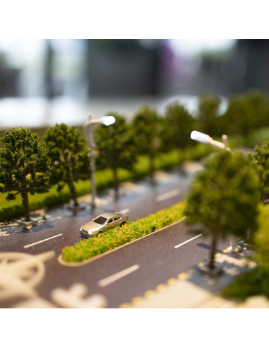 10 Árboles Miniatura Escala HO Drhomeam 9cm para Dioramas