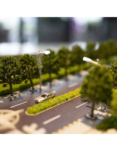 10 Árboles Miniatura Escala HO Drhomeam 9cm para Dioramas