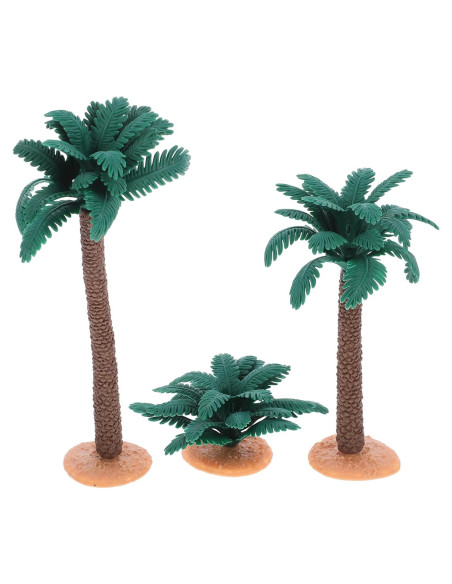 Juego de 3 Palmeras Miniatura Artificiales Tofficu 9cm