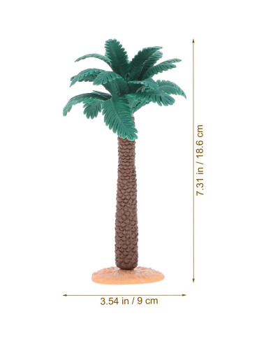 Juego de 3 Palmeras Miniatura Artificiales Tofficu 9cm