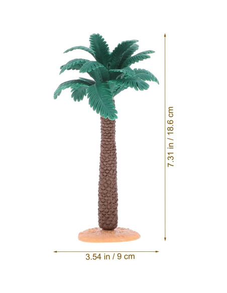 Juego de 3 Palmeras Miniatura Artificiales Tofficu 9cm