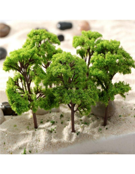 10 Árboles Miniatura Escala HO Drhomeam 9cm para Dioramas