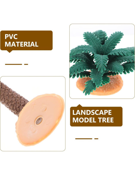 Juego de 3 Palmeras Miniatura Artificiales Tofficu 9cm