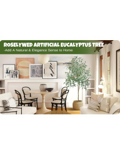 Árbol de Eucalipto Artificial Roselywed 213 cm Decoración 2