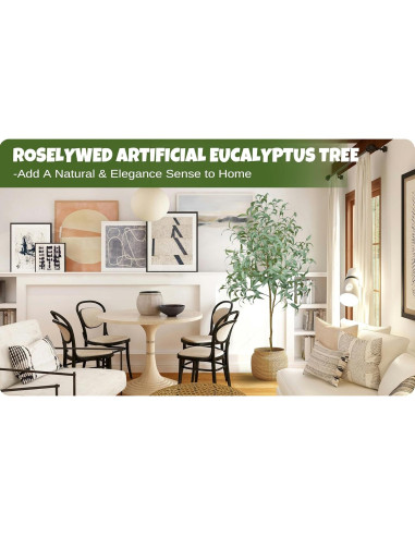 Árbol de Eucalipto Artificial Roselywed 213 cm Decoración
