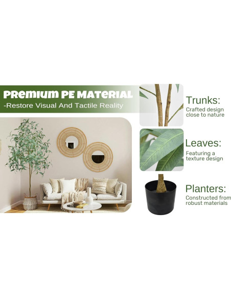 Árbol de Eucalipto Artificial Roselywed 213 cm Decoración