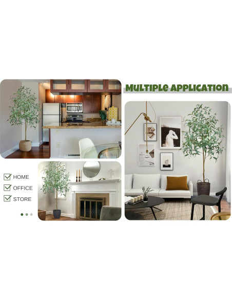 Árbol de Eucalipto Artificial Roselywed 213 cm Decoración