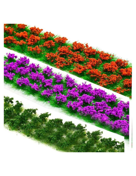 90 Piezas Césped Artificial Gofidin para Modelismo y Jardín