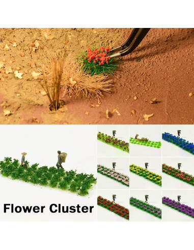 90 Piezas Césped Artificial Gofidin para Modelismo y Jardín