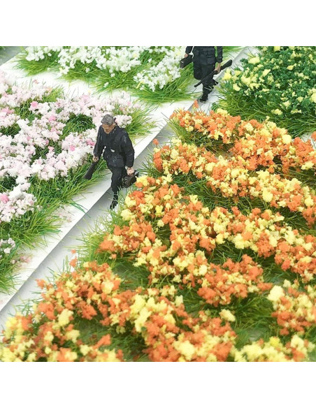 Grupo de Flores Estáticas Cayway 28 PCS Naranja 11 mm