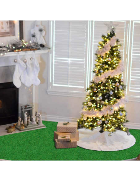 Alfombra de Césped Artificial Evemodel 100x250cm Verde Oscuro