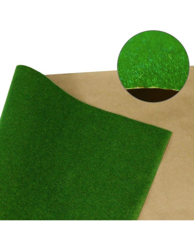 Alfombra de Césped Artificial Evemodel 100x250cm Verde Oscuro