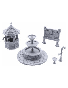 Terreno DND Plaza del Pueblo Printable Scenery 28mm