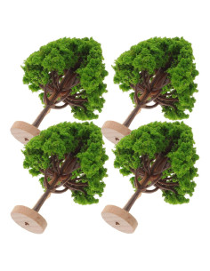 Kichvoe Mini Árboles Escenografía Tren 7x4.5cm 4Pcs